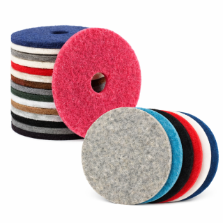Pads de Colores Aserclean para limpieza de pisos en unidad de 17", pads abrasivos multicolores en Bogotá Colombia.