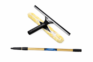 Limpia Vidrios Aserclean accesorio para limpieza de ventanas en unidad, herramienta para pulir vidrio en Bogotá Colombia.