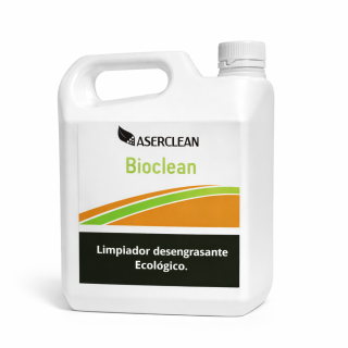 Bioclean Aserclean limpiador desengrasante ecológico en garrafa de 3 litros, desengrasante biodegradable para cocinas en Bogotá Colombia.
