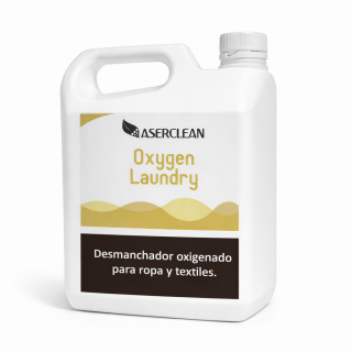 Oxygen Laundry Aserclean desmanchador oxigenado para ropa en garrafa de 3 litros, desmanchador biodegradable para textiles en Bogotá Colombia.