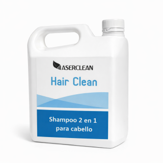 Hair Clean Aserclean shampoo 2 en 1 con ácido hialurónico en garrafa de 3 litros, shampoo biodegradable para cabello en Bogotá Colombia.